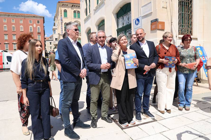 Split: Konferencija za medije povodom zajedničke kampanje SDP-a i Možemo! "Plenkovićeva inflacija"