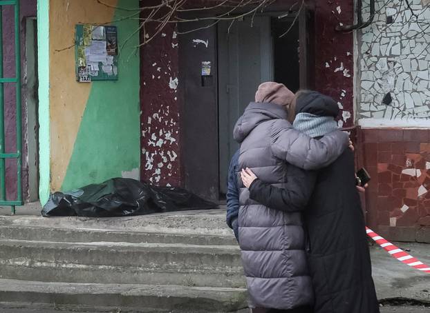 Aftermath of a Russian drone attack in the city of Kramatorsk