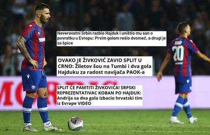 Srpski mediji: Živković je zavio Split u crno. Nevjerojatni Srbin razbio Hajduk i uništio mu san