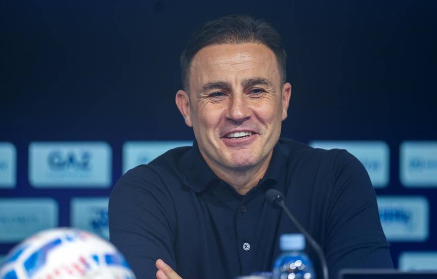 Zagreb: Fabio Cannavaro na konferenciji za medije nakon utakmice između Dinama i Istre