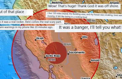 Reakcije stanovnika SAD-a na jaki potres: 'Kuća mi se tresla', 'Dugo je trajalo, bilo je užasno'
