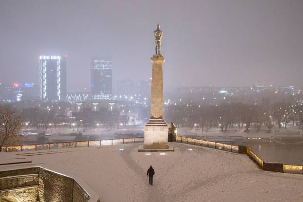 Snowfall in Belgrade