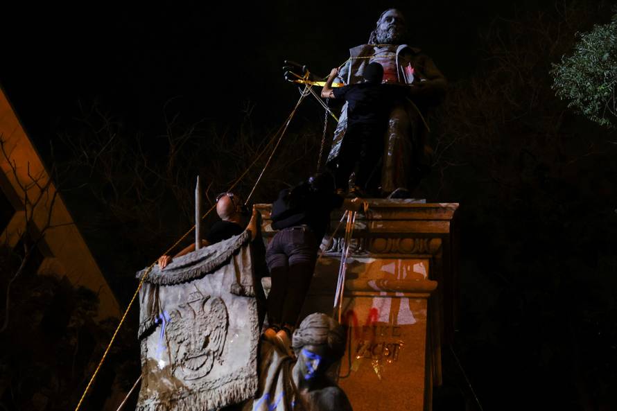 People take part in events to mark Juneteenth, which commemorates the end of slavery in Texas, in Washington