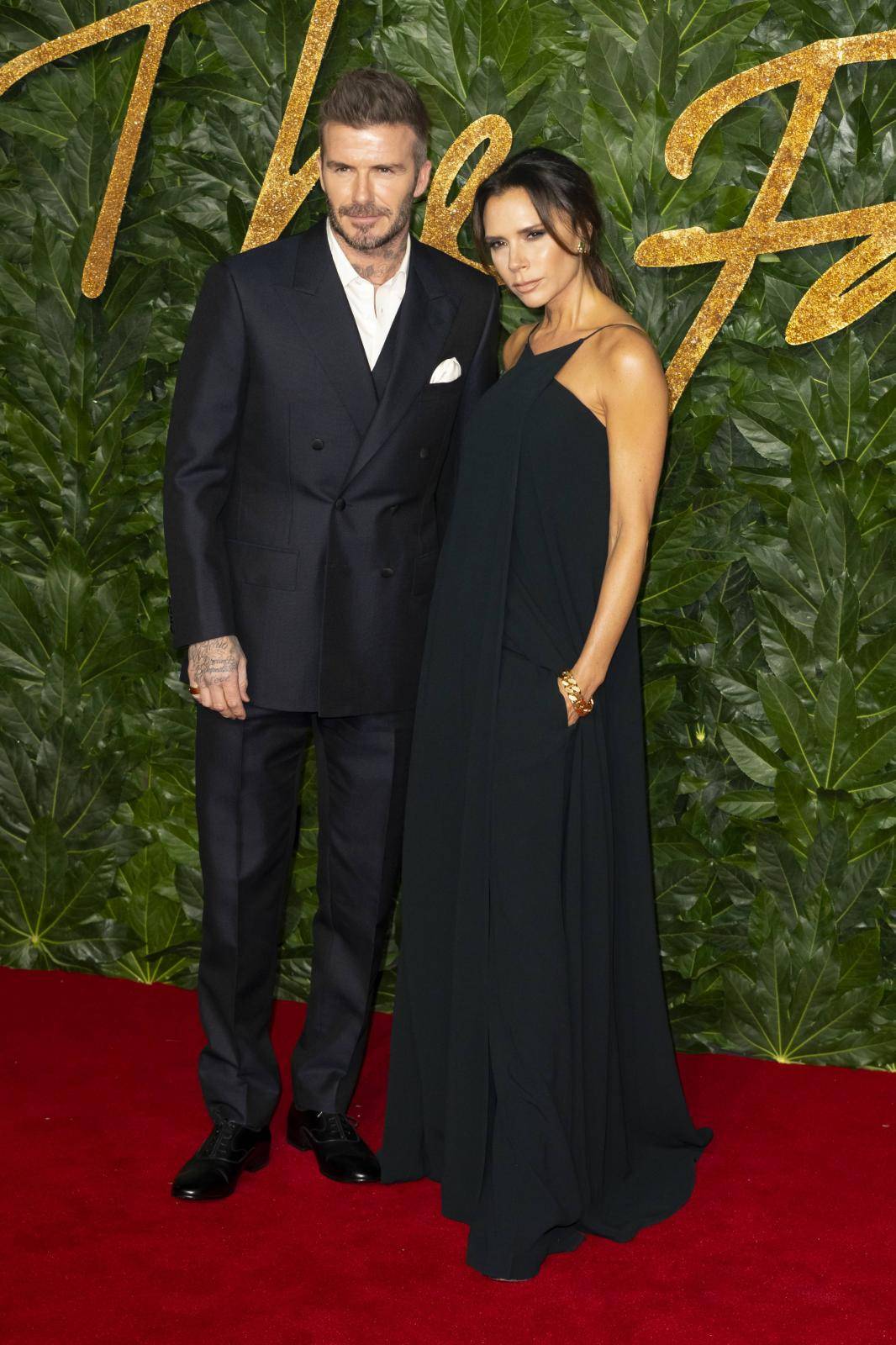 David Beckham and Victoria Beckham attend The Fashion Awards 2018 at The Royal Albert Hall. London, UK. 10/12/2018