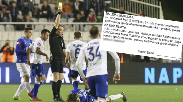 Dinamov fizio isključen jer je opsovao Hajdukova igrača...