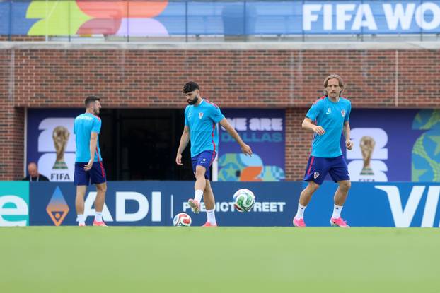 Dallas: Trening hrvatskih nogometnih reprezetativaca uoči utakmice protiv Engleske