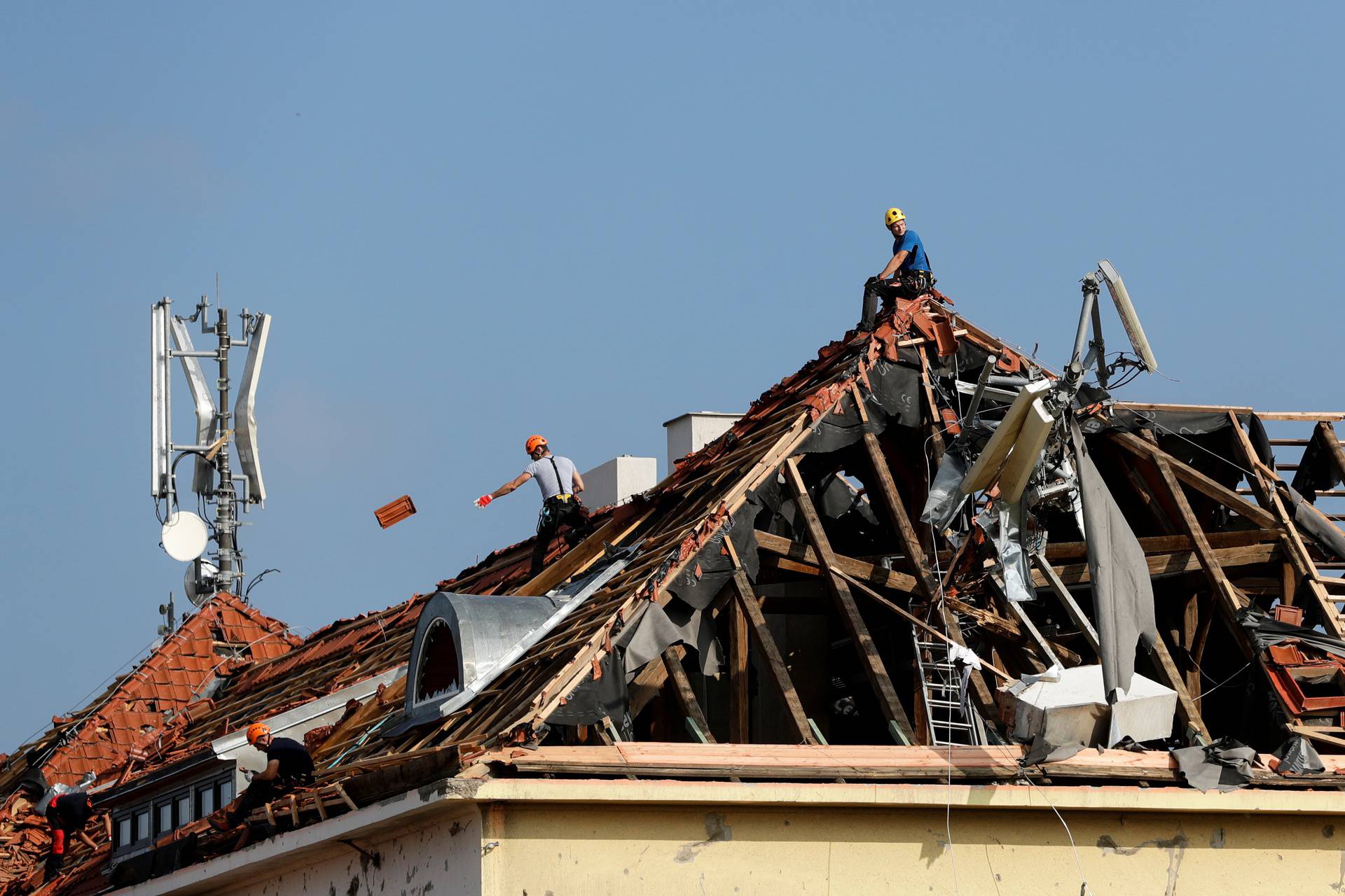 Aftermath of rare tornado in South Moravia