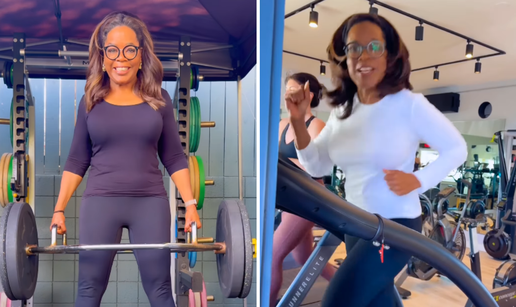 Pogledajte kako vje&zcaron;ba Oprah: Ni 72 godine ni umjetno koljeno nisu joj zapreka u dizanju utega