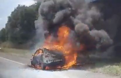 VIDEO Izgorio automobil na A1: Kolona od Lučkog duga čak 7 km