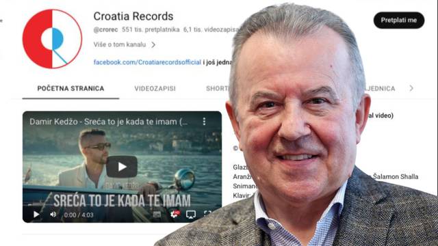 YouTube je vratio kanal Croatia Recordsa: Ugasili ga na  5 dana