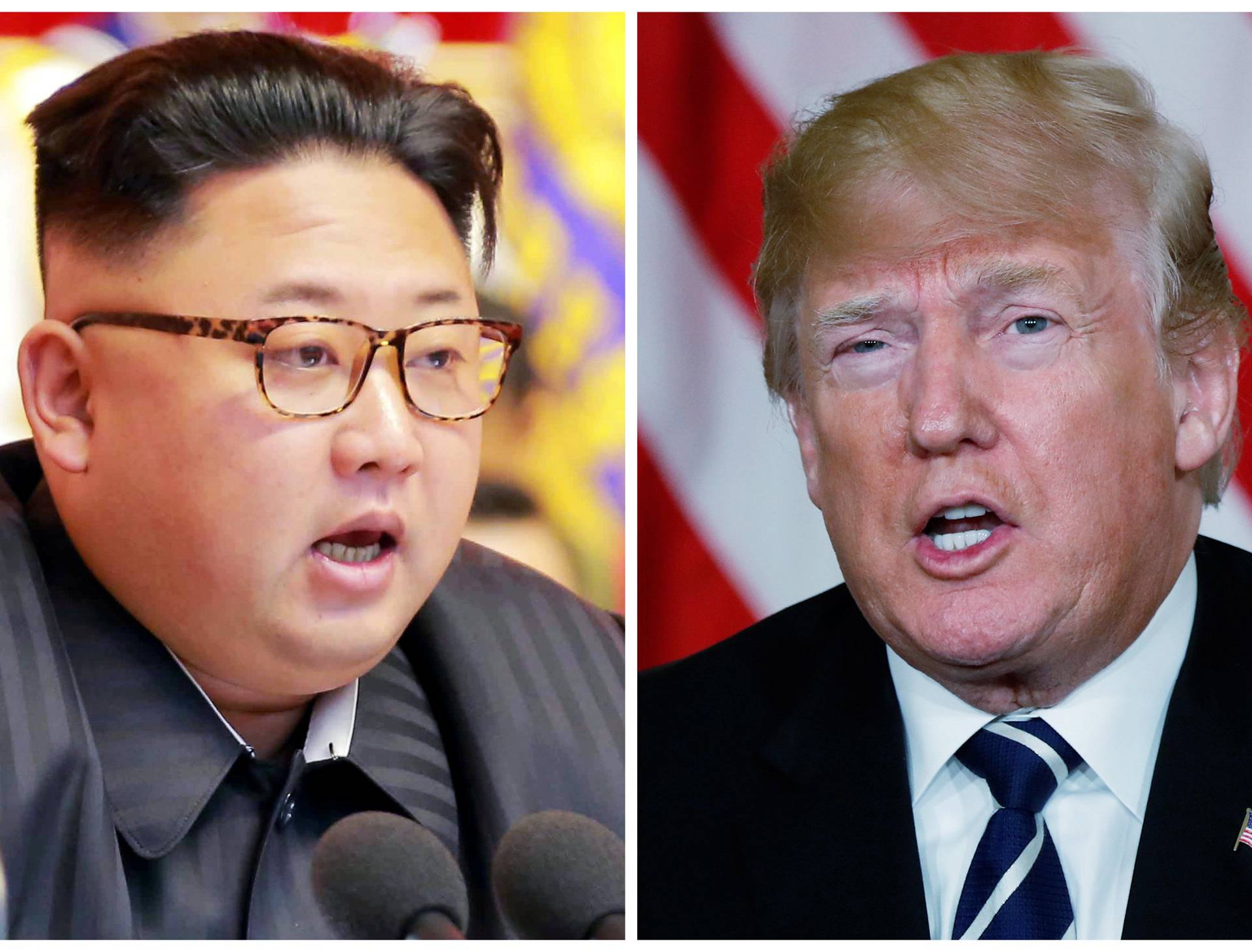 FILE PHOTO: A combination photo of North Korean leader Kim Jong Un and U.S. President Donald Trump