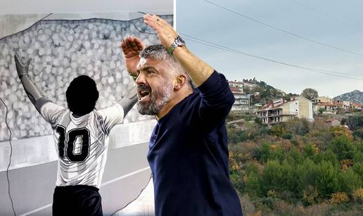 Gattuso u vili na Klisu uz mural Maradone! 'Ako Hajduk osvoji naslov, naslikat ćemo Gennara na zidu'