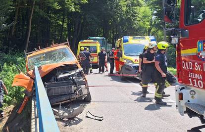 Prometna kod Svetog Ivana Zeline, kombi udario u most: 'Jednog su izvlačili iz vozila...'