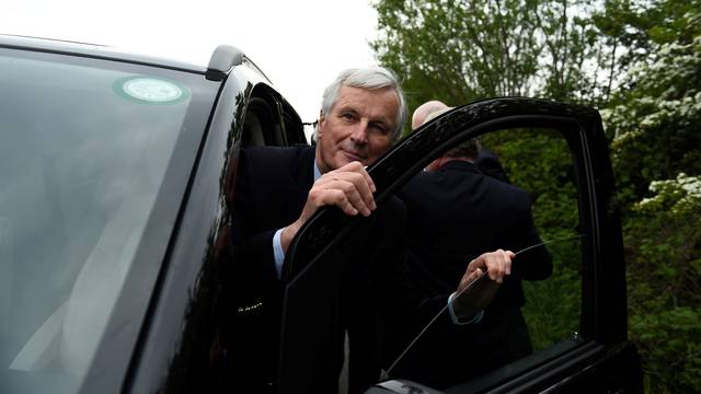 EU Chief Negotiator for Brexit Barnier arrives at  the Armagh and County Louth border between Northern Ireland and Ireland