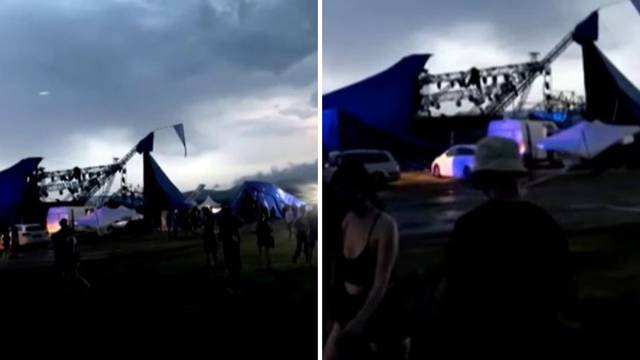 VIDEO Veliki šator srušio se na festivalu u Slovačkoj u jakoj oluji: Ozlijeđeno je deset ljudi