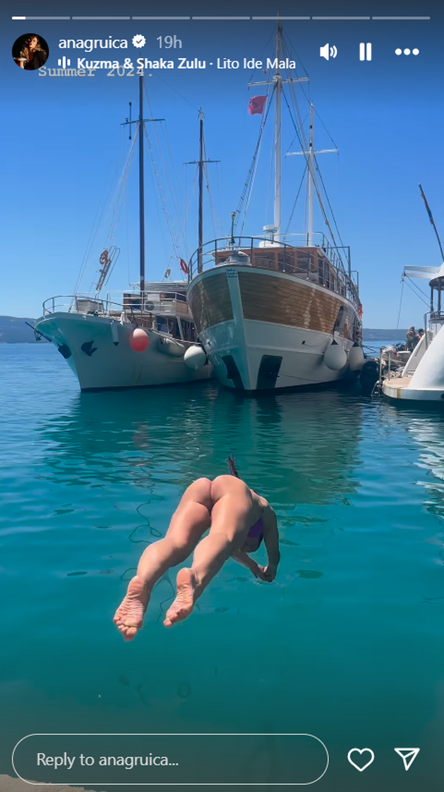 Ana Gruica oduševila skokom u more, a mnogi pohvalili njezinu figuru: 'Vi ste moja motivacija'