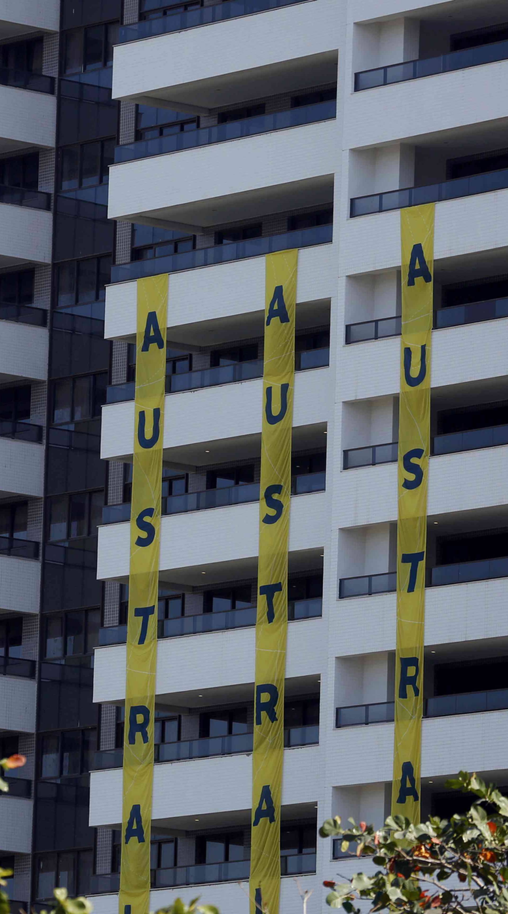 A view of one of the blocks of apartments where Australian athletes are supposed to stay in Rio de Janeiro