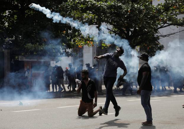 Protest demanding the resignation of President Gotabaya Rajapaksa, in Colombo