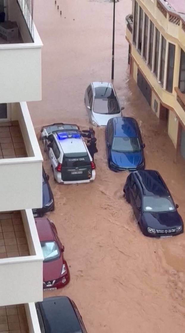 Storm Gabrielle floods Ibiza streets