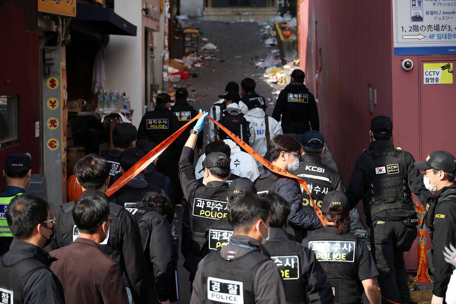 Aftermath of stampede during Halloween festival in Seoul