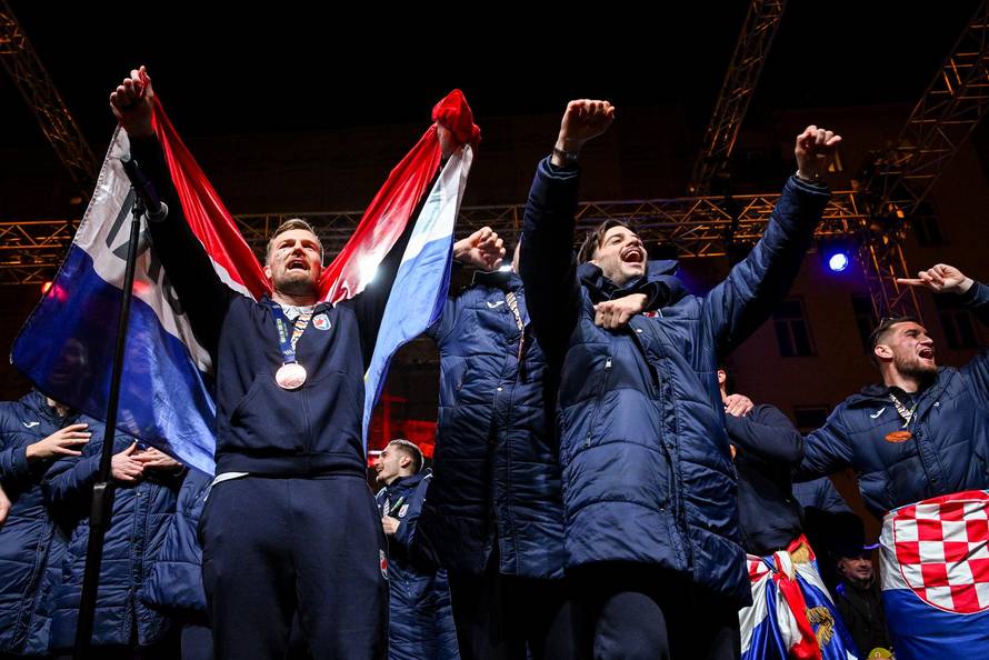 Zagreb: Svečani doček rukometnih reprezentativaca nakon osvojene bronce na Europskom prvenstvu