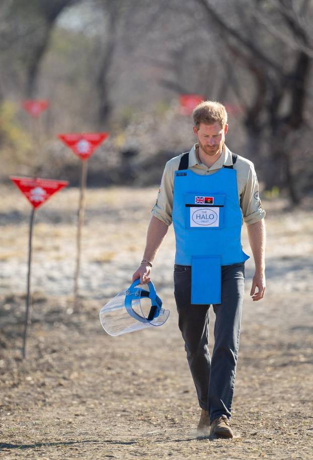 Prince Harry visits landmine project in Dirico Province