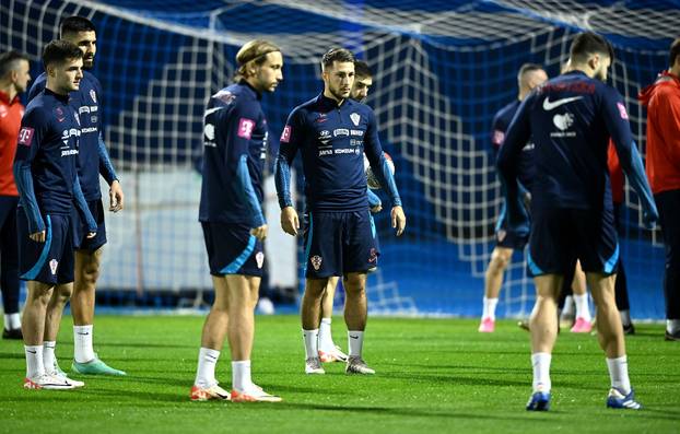 Zagreb: Trening nogometne reprezentacije prije utakmice protiv Latvije