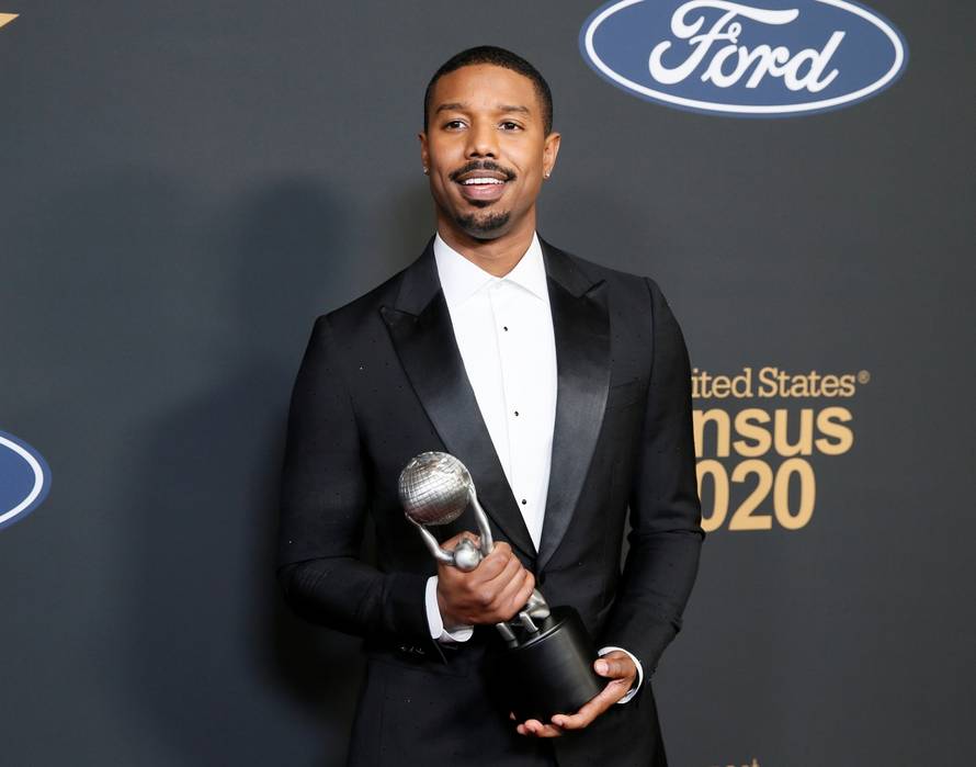 FILE PHOTO: 51st NAACP Image Awards – Photo Room– Pasadena - MIchael B. Jordan poses backstage with his Outstanding Actor