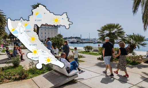 Proljeće u punom jeku: U utorak temperature idu do 25 °C.  Evo što nas čeka za Praznik rada...