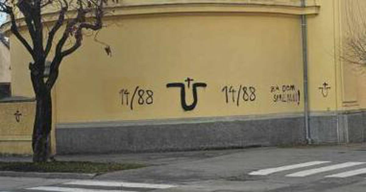 Disgraceful: Ustasha symbols painted on Orthodox church in Bjelovar, police on the hunt.