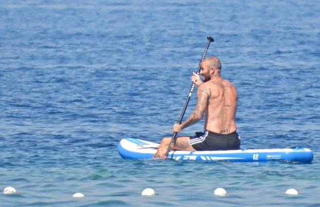 ARHIVA - 2023. David Beckham uživa u moru kod Lopuda