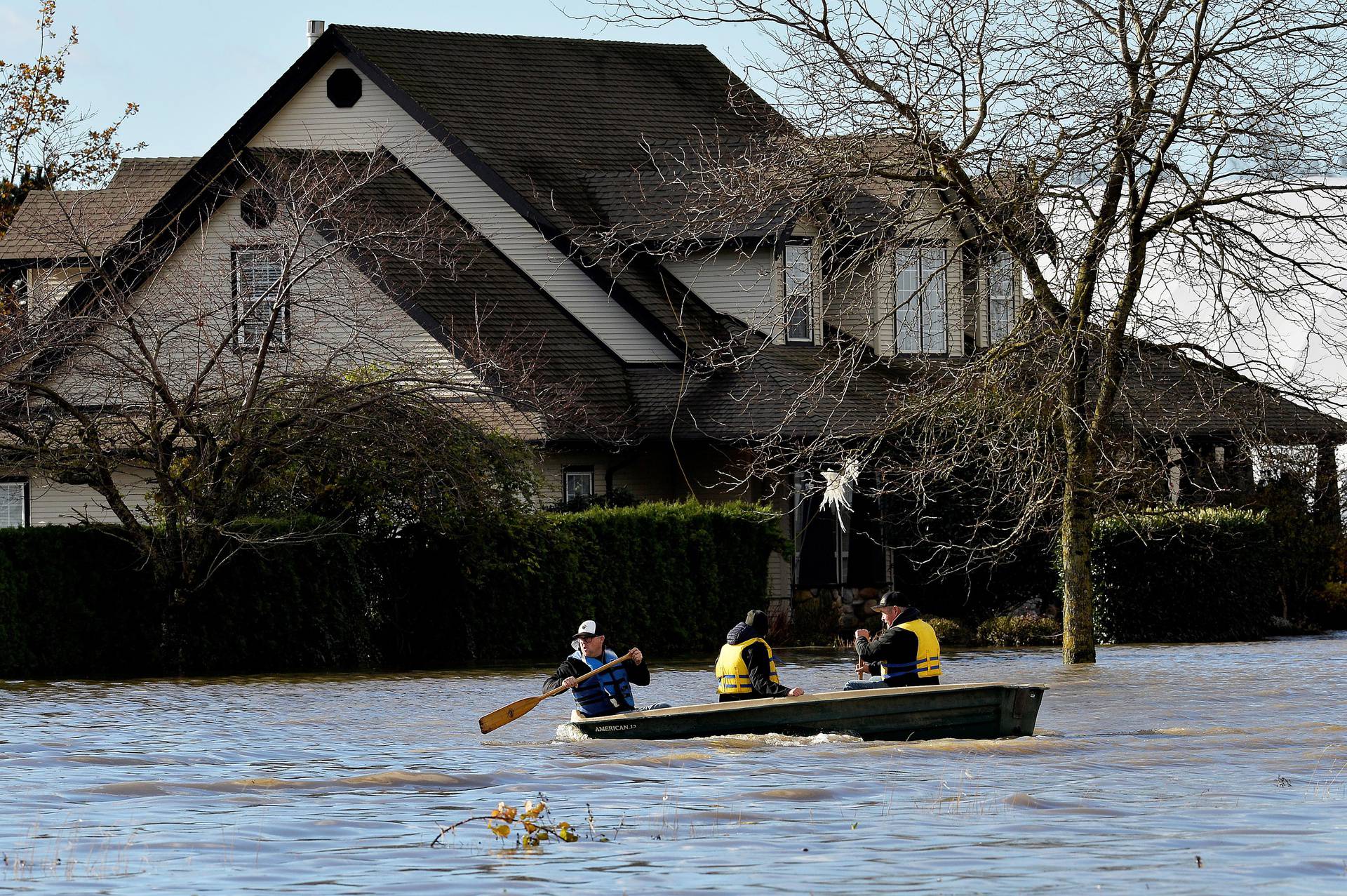 Rainstorms cause flooding and landslides in the western Canadian province of British Columbia