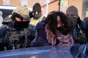 Scene of a shooting involving federal immigration agents in Minneapolis