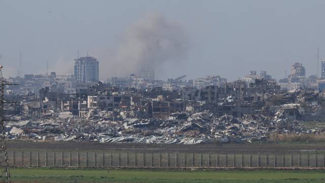 Smoke rises in northern Gaza Strip