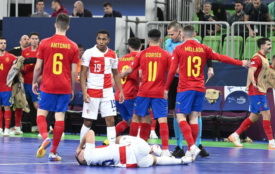 Susret Hrvatske i Španjolske u polufinalu Europskog prvenstva u futsalu