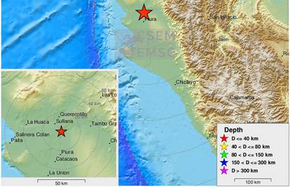 Snažan potres pogodio je Peru