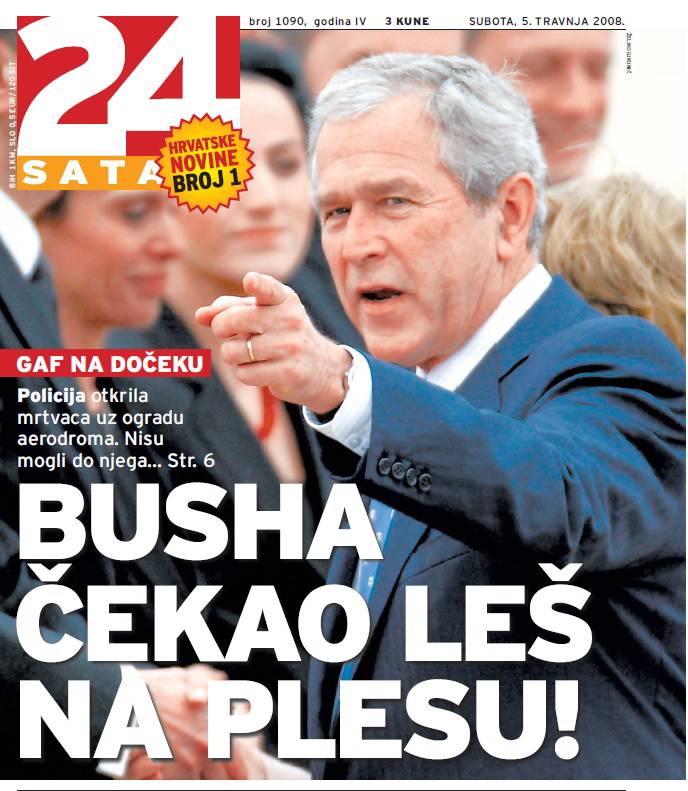 Američkog predsjednika Busha u Hrvatskoj dočekao - mrtvac!