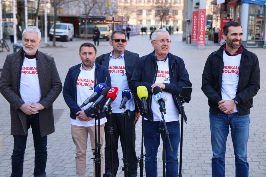 Predstavnici &scaron;est sindikata javnih slu&zcaron;bi odr&zcaron;atli su konferenciju za medije na temu "Sindikalno prolje&cacute;e po&ccaron;inje"