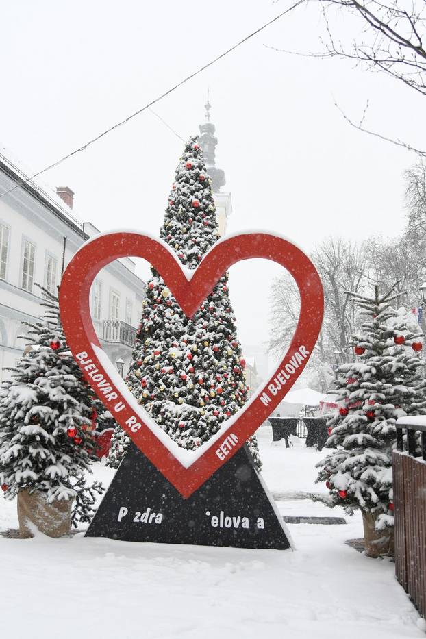 Prvi ovogodišnji snijeg u Bjelovaru