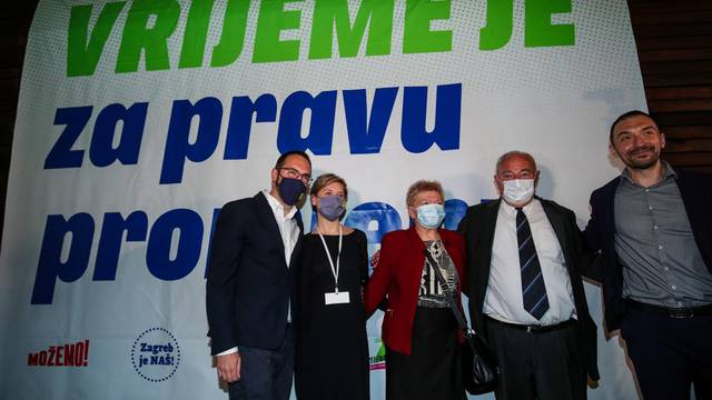 Zagreb: Tomislav Tomašević sa suprugom, roditeljima i bratom