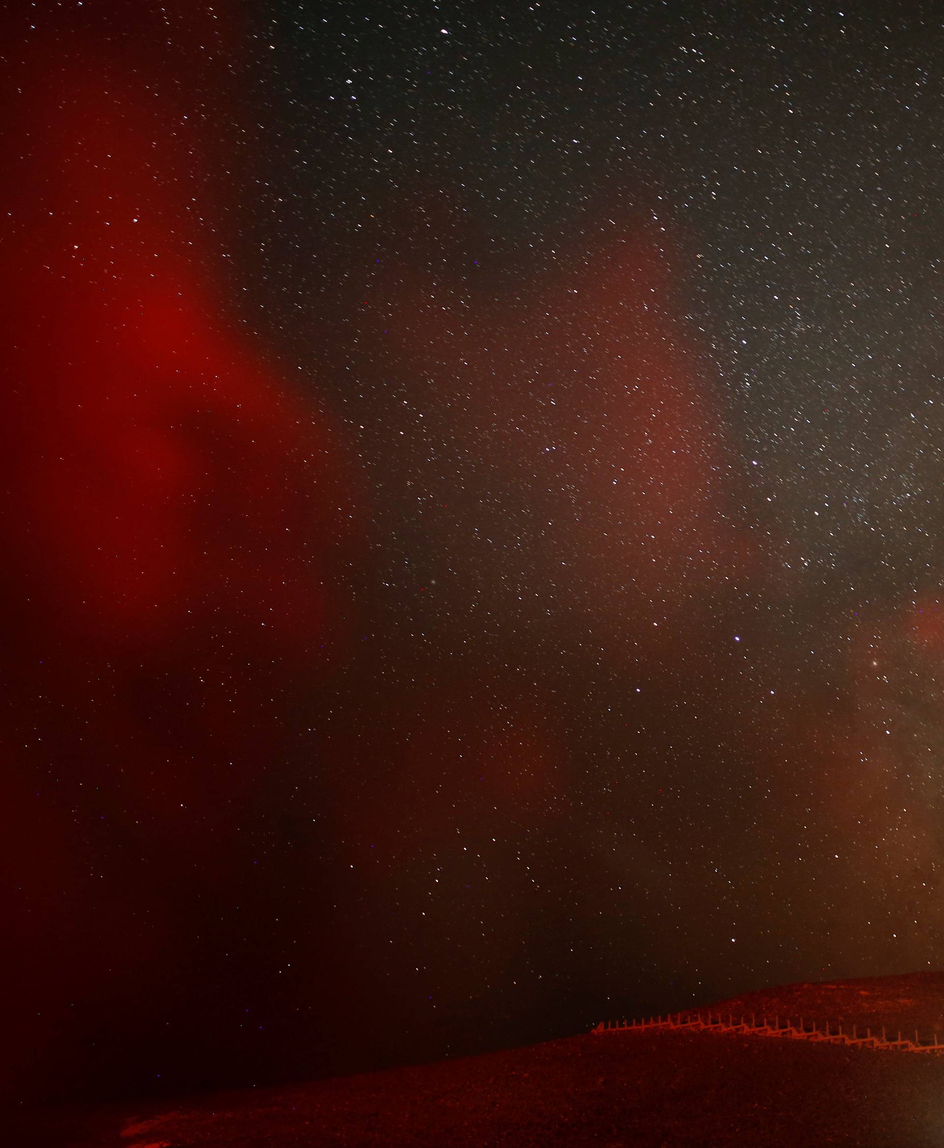 The "Milky Way" is seen across the sky in the early morning hours during the Perseid meteor shower in Ramon Crater near the town of Mitzpe Ramon