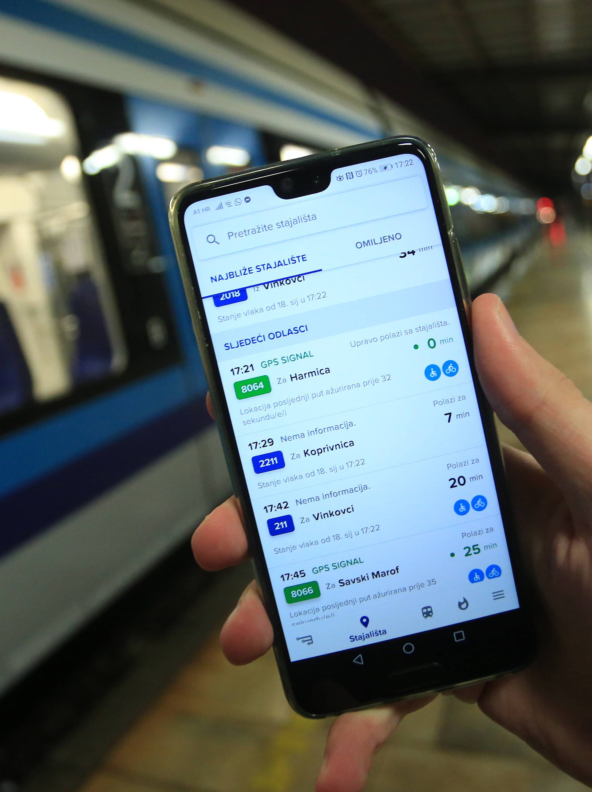 Nova aplikacija: Pitajte mobitel gdje je vlak i kad će vam stići!