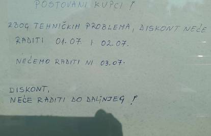 Poruka s trgovine u Dalmaciji sve nasmijala, komentiraju: Ma tako se tu radi, malo po malo...