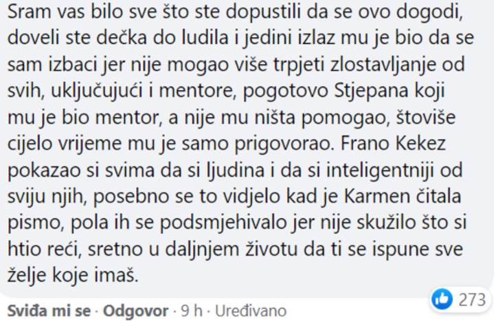 Gledatelji ljuti zbog Franinog ispadanja: 'Ovo je sramota za žiri, dečka ste doveli do ludila!'