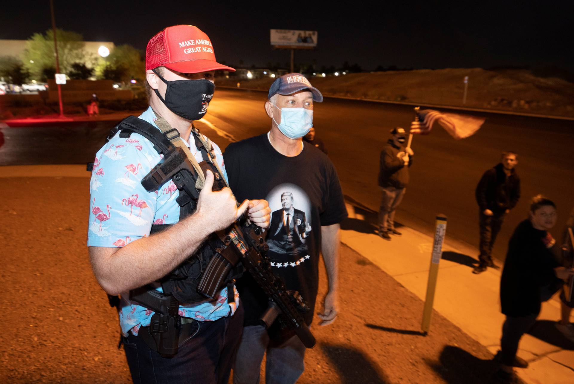 "Stop the Steal" protest at the Clark County Election Center in North Las Vegas