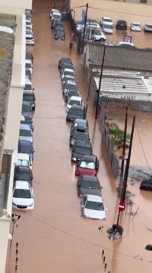 Storm Gabrielle floods Ibiza streets