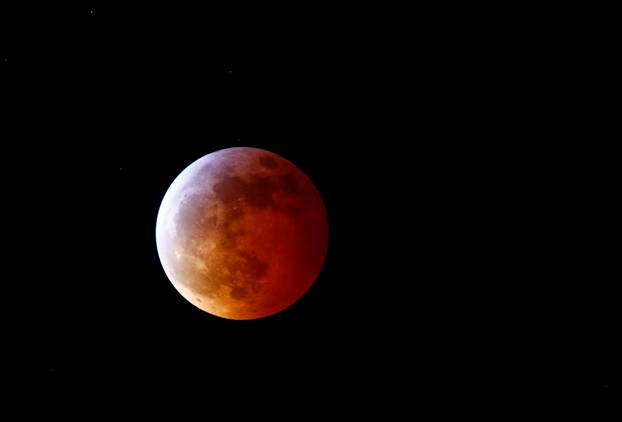 A lunar eclipse viewed in Seattle