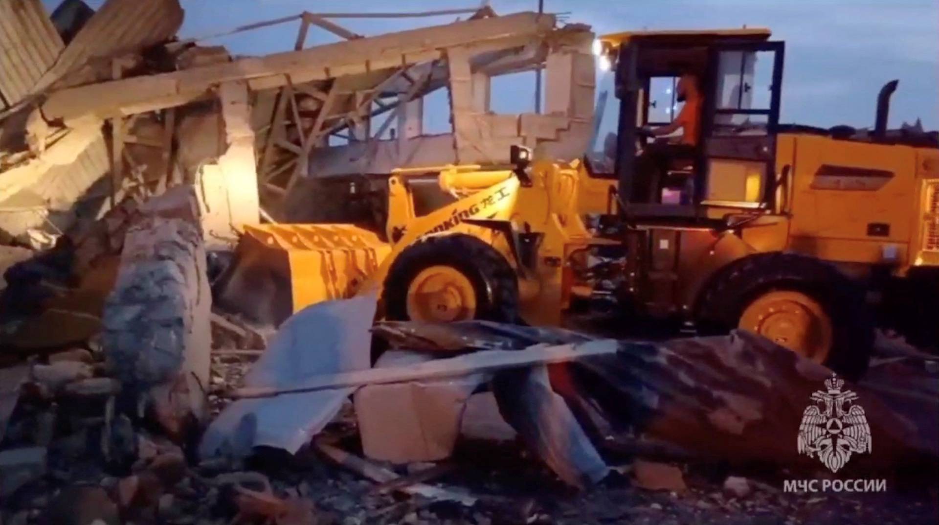 Aftermath of explosion at gas station in Makhachkala