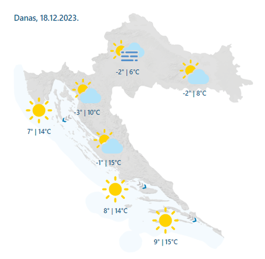 Kakvo nas vrijeme čeka? Magla svuda oko nas, na moru plus 15