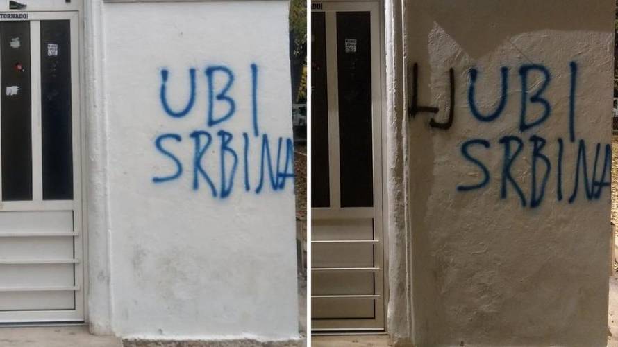 Ispravio  'ubi Srbina' u 'ljubi Srbina' pa završio na policiji